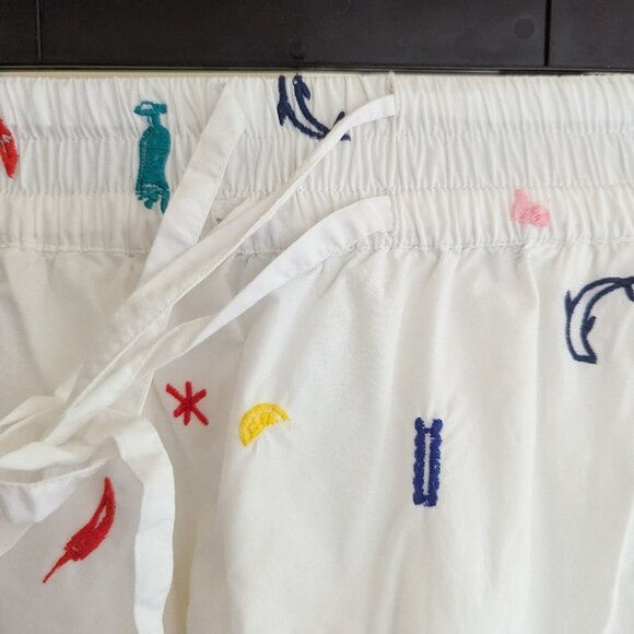 Madewell Embroidered Drawstring Circle Skirt in Summer Friday, Size Large - Picture 4 of 16